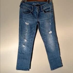 American Eagle Ripped, Cropped Jeans - Size 4, 24” inseam